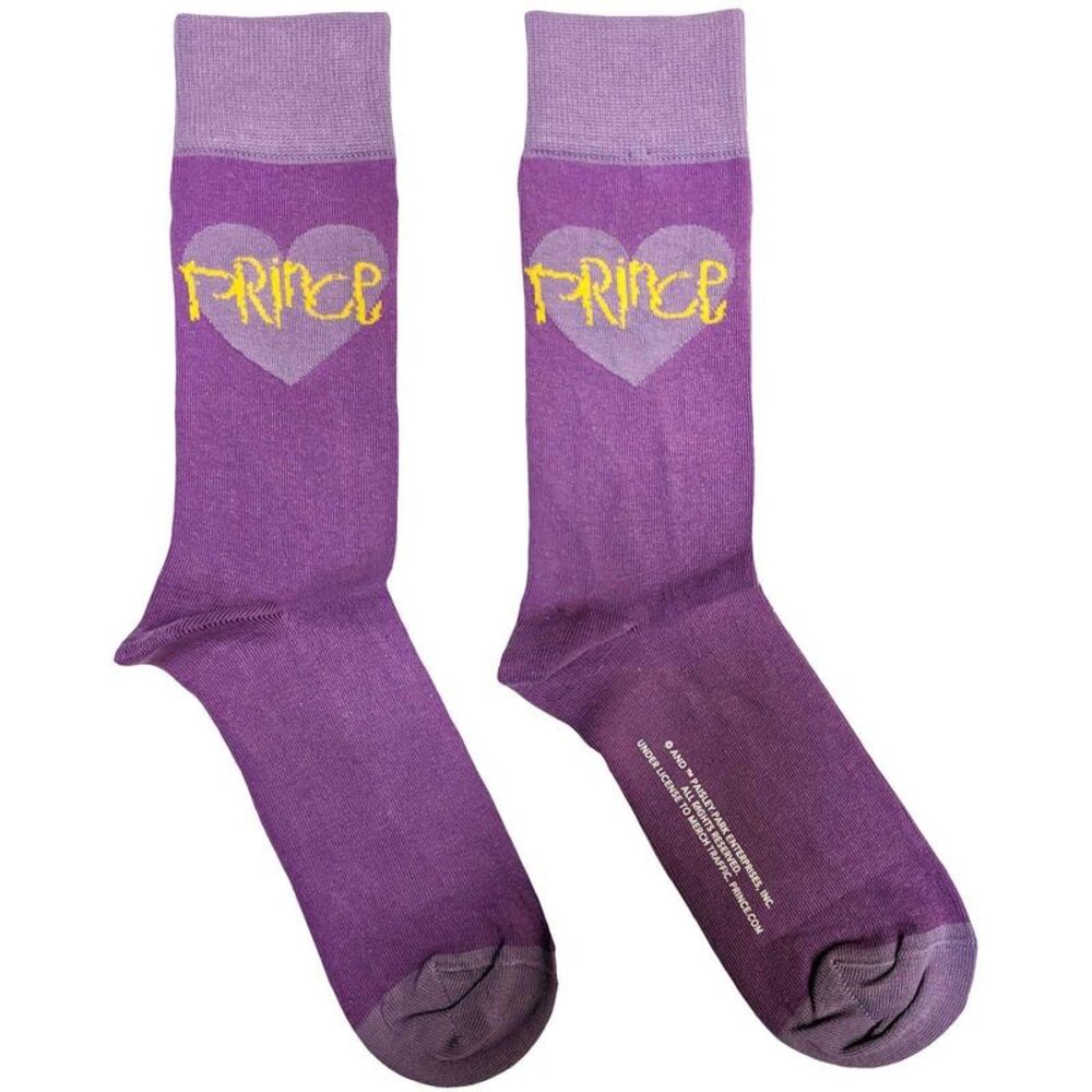 Prince Unisex Adult Heart Socks / Purple